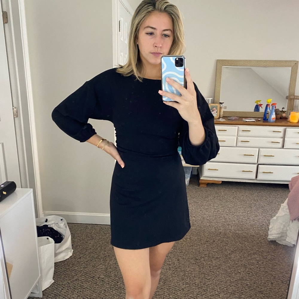 NWOT Free People Black Dress - Picture 2 of 5